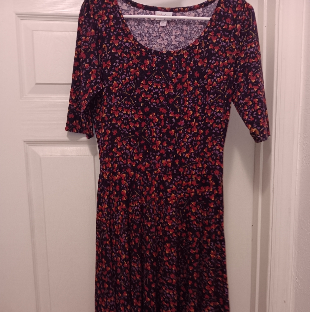Lularoe midi length floral dress size m
